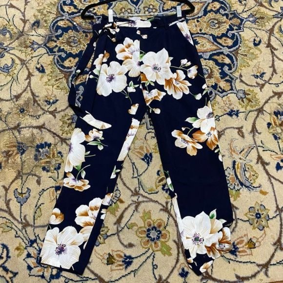 Shein Floral High Waisted Tie Pants - Picture 4 of 13